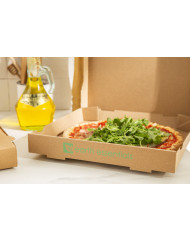 Boîte à pizza brun 33x33x3,5 cm Earth Essentials (100 pièces)