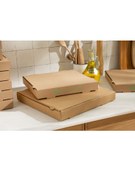 Boîte à pizza brun 33x33x3,5 cm Earth Essentials (100 pièces)