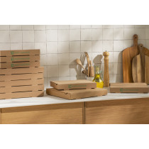 Boîte à pizza brun 33x33x3,5 cm Earth Essentials (100 pièces)