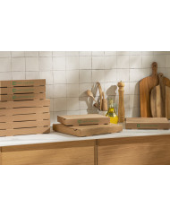Boîte à pizza brun 33x33x3,5 cm Earth Essentials (100 pièces)