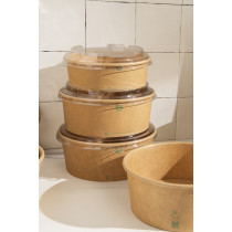 Couvercle boîte rond transparent Ø 17,6 cm Earth Essentials (50 pièces)