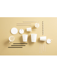 Gobelet blanc papier Ø 6,2 cm 10 cl City Earth Essentials (50 pièces)