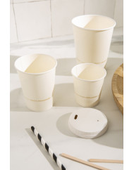 Gobelet blanc papier Ø 7,2 cm 21 cl City Earth Essentials (50 pièces)