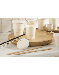 Gobelet blanc papier Ø 7,6 cm 25 cl City Earth Essentials (50 pièces)