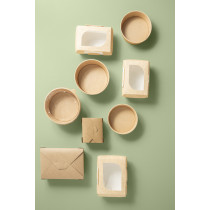 Barquette rectangulaire beige 20x15x6 cm 750 ml Earth Essentials (50 pièces)