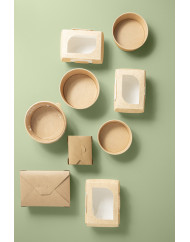 Barquette rectangulaire beige 20x15x6 cm 750 ml Earth Essentials (50 pièces)