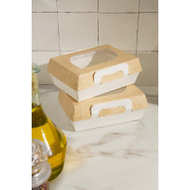 Barquette rectangulaire beige 20x15x6 cm 750 ml Earth Essentials (50 pièces)