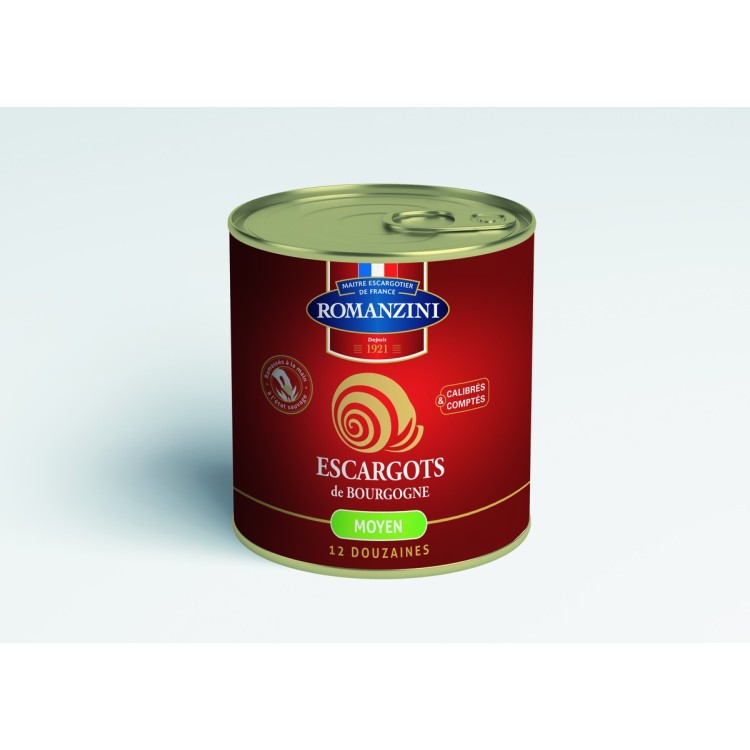 Escargots moyen brun boîte