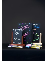 Feutres craie couleurs assorties bleu Securit (4 pièces)