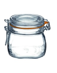 Bocal avec couvercle hermétique rond transparent verre Ø 10,6 cm Fido Bormioli Rocco