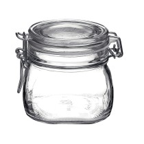 Bocal avec couvercle hermétique rond transparent verre Ø 10,6 cm Fido Bormioli Rocco