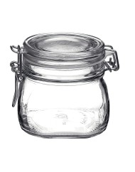 Bocal avec couvercle hermétique rond transparent verre Ø 10,6 cm Fido Bormioli Rocco