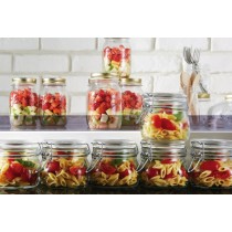 Bocal avec couvercle hermétique rond transparent verre Ø 10,6 cm Fido Bormioli Rocco