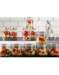 Bocal avec couvercle hermétique rond transparent verre Ø 10,6 cm Fido Bormioli Rocco