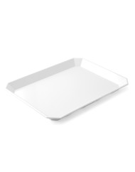 Plat rectangulaire blanc mélamine 40 cm Plastorex