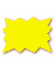 étiquette rectangulaire jaune fluo 8x10 cm Fluo Bequet (50 pièces)