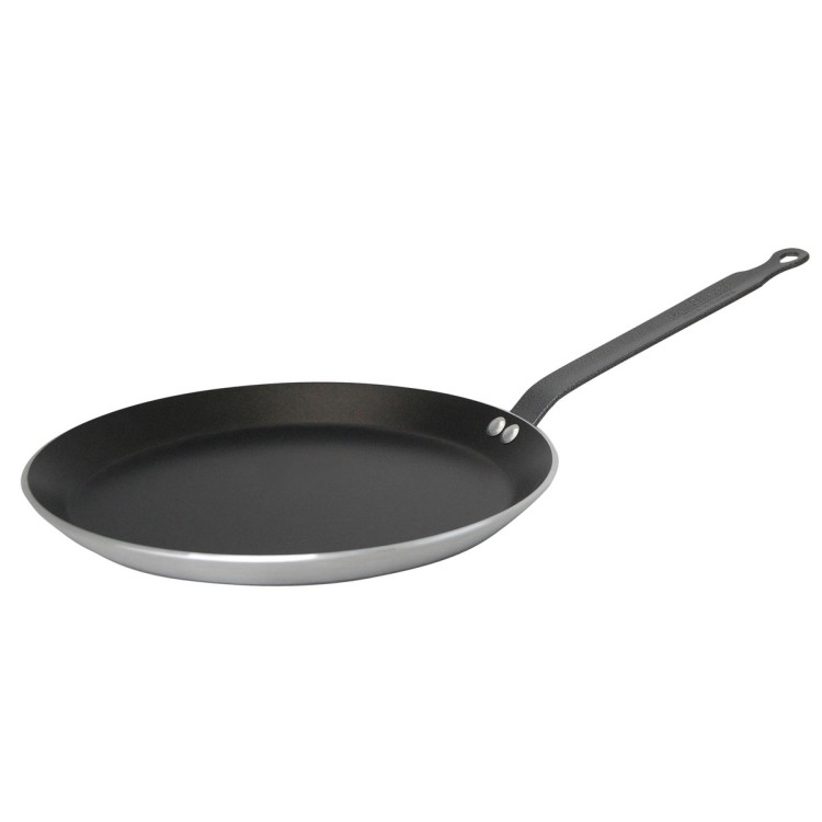 Poêle à crêpe rond aluminium Revêtement anti-adhésif Ø 26 cm Choc Resto Induction De Buyer
