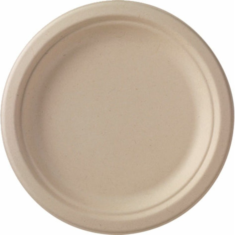 Assiette bagasse rond marron Ø 22 cm Duni (50 pièces)