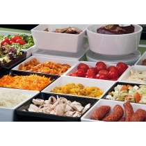 Saladier mélamine blanc 25,5x25,5x12 cm 4 L Float Aps