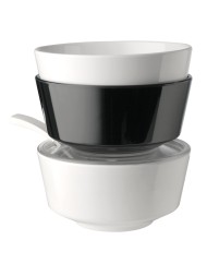 Saladier mélamine noir Ø 20 cm 10 cm 2 L Float Aps