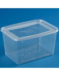 Barquette avec couvercle rectangulaire transparent 18,3x13,9x6,7 cm 112 cl (50 pièces)