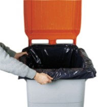 Housse de protection plastique noir 150x195 cm 26 microns (100 pièces)