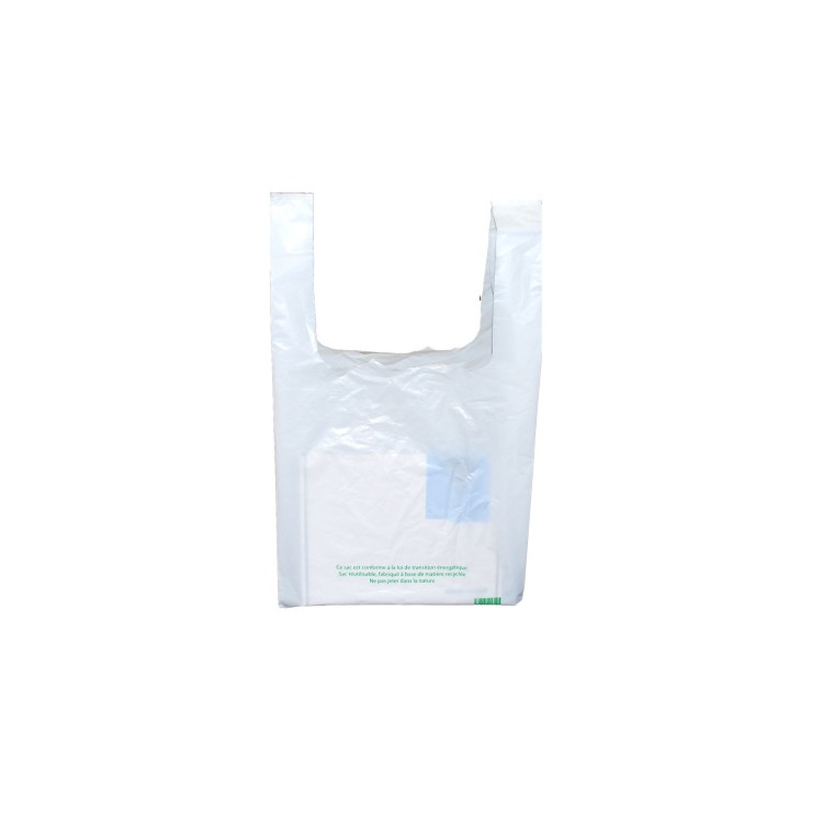 Sac bretelle plastique blanc 600x480 mm (500 pièces)
