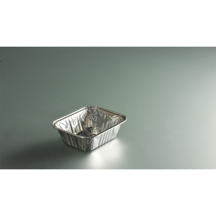 Barquette rectangulaire gris aluminium 15x12,4x4,4 cm 49 cl (100 pièces)