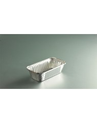 Barquette operculable rectangulaire gris aluminium 20,1x10,9x4,9 cm 68,5 cl (100 pièces)