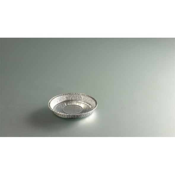 Tourtière rond gris aluminium Ø 13,8 cm 22 cl (100 pièces)