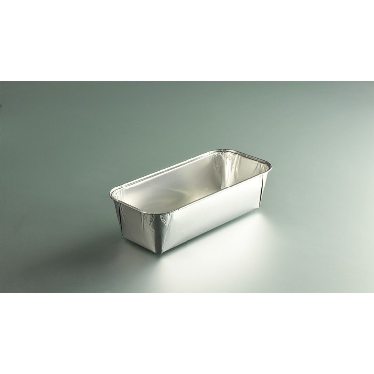 Moule à cake rectangulaire gris aluminium 23,2x10,8x6 cm 105 cl (100 pièces)