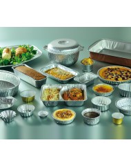 Moule à cake rectangulaire gris aluminium 23,2x10,8x6 cm 105 cl (100 pièces)