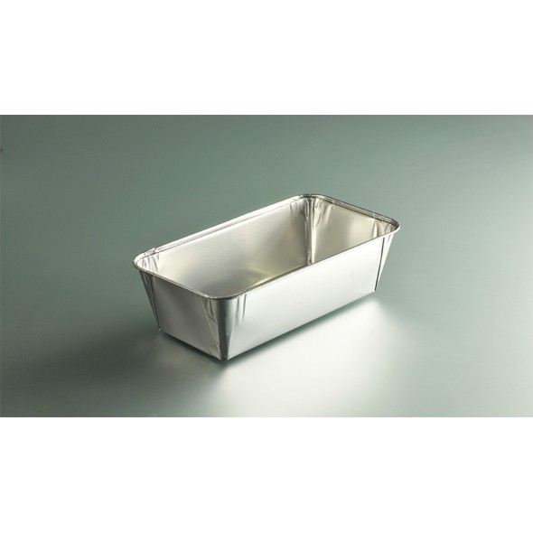 Moule à cake rectangulaire gris aluminium 24,7x13,3x6,8 cm 164 cl (50 pièces)