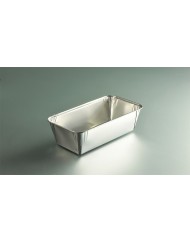 Moule à cake rectangulaire gris aluminium 24,7x13,3x6,8 cm 164 cl (50 pièces)