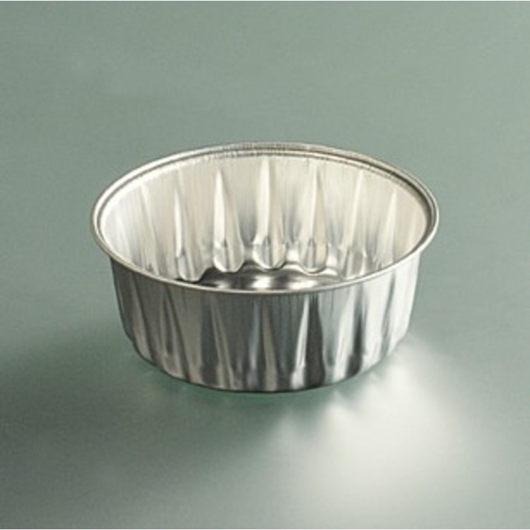 Ramequin rond gris aluminium Ø 10,7 cm 25,1 cl (100 pièces)