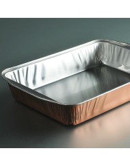 Plat rectangulaire gris aluminium 36,8x24,9x5,9 cm 400 cl