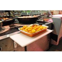 Plat rectangulaire gris aluminium 36,8x24,9x5,9 cm 400 cl