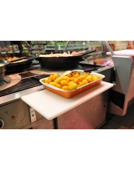 Plat rectangulaire gris aluminium 36,8x24,9x5,9 cm 400 cl