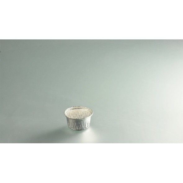 Godet rond gris aluminium Ø 7,5 cm 9 cl (100 pièces)