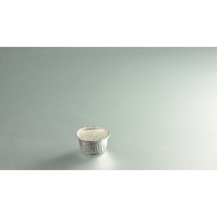 Godet rond gris aluminium Ø 7,5 cm 9 cl (100 pièces)