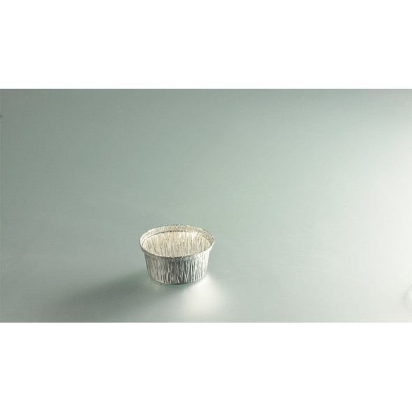 Godet rond gris aluminium Ø 8,5 cm 12,5 cl (100 pièces)