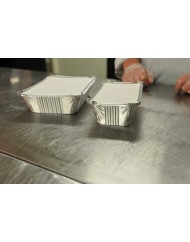 Couvercle pour barquette 68,5CL rectangulaire gris 10,3x19,5 cm 67 cl (100 pièces)