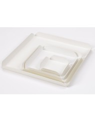 Carré rainé blanc 19x19 cm (500 pièces)