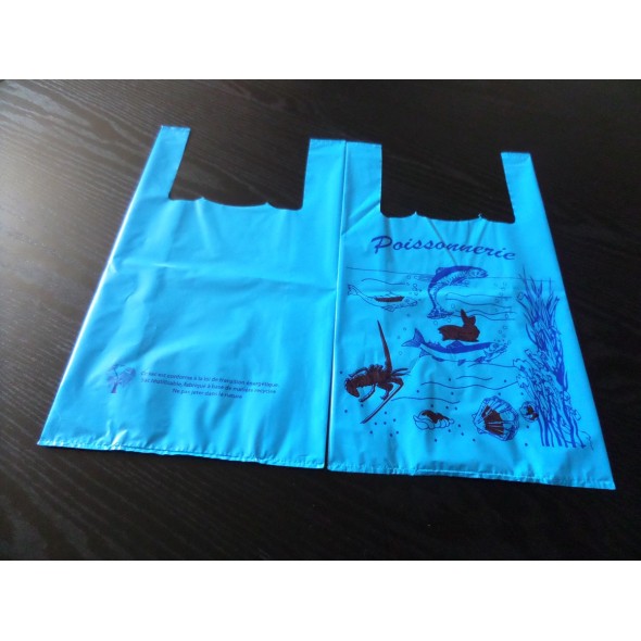 sac plastique à bretelle transparent 50 microns 45 x 26 cm