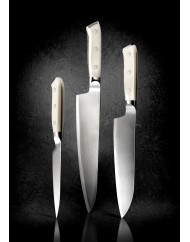 Couteau santoku 18 cm acier plastique unie Damas 67 Deglon