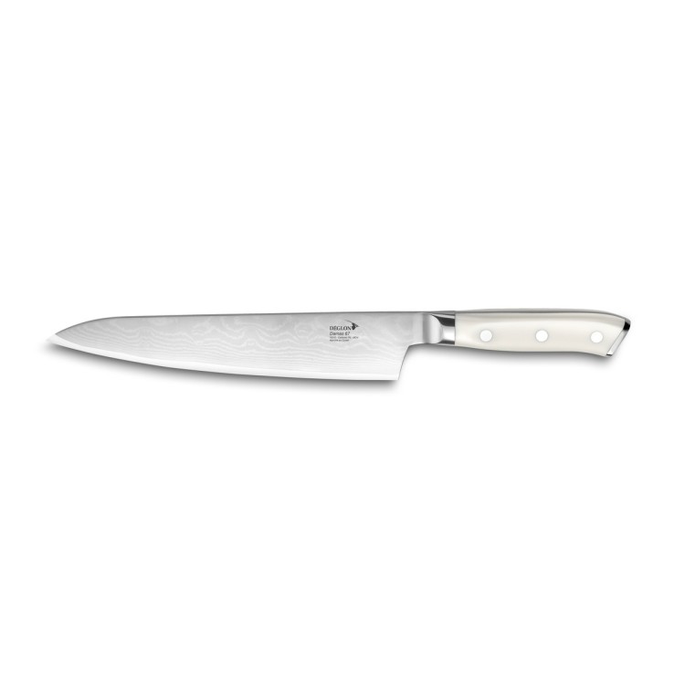 Couteau chef 25 cm acier plastique unie Damas 67 Deglon