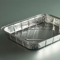 Plat GN1/2 rectangulaire gris aluminium 32,2x26,2x3,8 cm 262,5 cl (100 pièces)