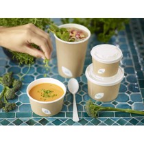 Couvercle pour bol 40/55/95CL rond blanc Ø 12 cm Duni (50 pièces)